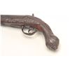 Image 3 : Italian flintlock pistol converted to  percussion, .45 caliber, 6.5” barrel, ornate  mounts and rais