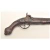 Image 6 : Italian flintlock pistol converted to  percussion, .45 caliber, 6.5” barrel, ornate  mounts and rais