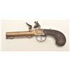 Image 1 : Flintlock brass single shot French pistol,  .54 caliber, 4.5” octagon barrel, checkered  wood grips,