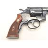 Image 6 : Smith & Wesson K-22 DA revolver, .22LR  caliber, 6” barrel, old re-blued finish,  checkered wood med