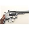 Image 7 : Smith & Wesson K-22 DA revolver, .22LR  caliber, 6” barrel, old re-blued finish,  checkered wood med