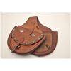 Image 2 : Bohlin marked and mounted leather saddlebags;  Cavalry style adorned with four 2” diamonds,  16 1” d