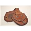 Image 3 : Bohlin marked and mounted leather saddlebags;  Cavalry style adorned with four 2” diamonds,  16 1” d