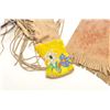 Image 2 : Indian beaded and fringed carbine scabbard,  approximately 32” long with floral design  beadwork at 