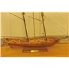 Image 2 : Model of 8 gun brigantine (1847) “Harvey”.  Museum quality model. Classic plank with  natural wood f