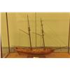 Image 3 : Model of 8 gun brigantine (1847) “Harvey”.  Museum quality model. Classic plank with  natural wood f