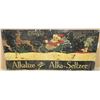Image 1 : Large metal painted sign advertising  “Alkalize with Alka-Seltzer showing Santa  Claus and reindeer 