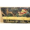 Image 4 : Large metal painted sign advertising  “Alkalize with Alka-Seltzer showing Santa  Claus and reindeer 