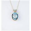 Image 1 : High quality ladies pendant set with a fine  blue Aquamarine weighing approx. 8.00 – 10.00  carats a