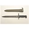 Image 10 : Lot of two World War II era bayonets.  The  first is a U.S. M1 Garand bayonet with OD  green scabbar
