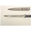 Image 6 : Lot of two World War II era bayonets.  The  first is a U.S. M1 Garand bayonet with OD  green scabbar