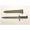 Image 7 : Lot of two World War II era bayonets.  The  first is a U.S. M1 Garand bayonet with OD  green scabbar