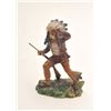 Image 2 : Cast white metal figure of Indian with rifle  in Kauba style circa 1910 and signed  O.K.-D.D. in int