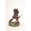Image 3 : Cast white metal figure of Indian with rifle  in Kauba style circa 1910 and signed  O.K.-D.D. in int