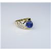 Image 2 : Beautiful Custom Made Tanzanite and Diamond  Ring featuring an oval tanzanite weighing  approx. 2.50