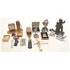 Image 1 : Large lot of vintage decorative lighters  including a brass table lighter with a clock,  the lighter