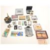 Image 2 : Large lot of vintage decorative lighters  including a brass table lighter with a clock,  the lighter