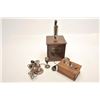 Lot of vintage smoking/tobacco-related items  including an electric cigar lighter housed in  a woode