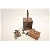 Image 1 : Lot of vintage smoking/tobacco-related items  including an electric cigar lighter housed in  a woode