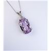 Image 3 : Amazing Pendant featuring a Fine intense pink  Kunzite weighing approx. 15.00 carats and  accented w