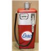 Image 1 : Old Esso metal gasoline pump, approximately  40” in height, 16” wide and 10” deep; missing  the top 