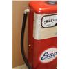 Image 8 : Old Esso metal gasoline pump, approximately  40” in height, 16” wide and 10” deep; missing  the top 