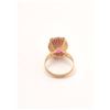 Image 3 : Vintage 14kt yellow gold ring with lab  created pink stone of approx. 7ct. GIA  appraiser. Est. $100