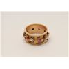 Image 1 : Vintage gold band with ruby pearl. 14K and  maker marked. Est.: $100-$200