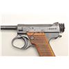 Image 4 : Japanese Nambu Type 14 semi-automatic pistol,  8mm caliber, 6” barrel, blued finish, wood  grips, S/