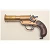 Image 1 : British No. 2 MK III flare pistol by W.W.  Greener, dated 1941, brass frame and barrel,  wood grips,