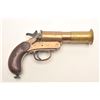 Image 3 : British No. 2 MK III flare pistol by W.W.  Greener, dated 1941, brass frame and barrel,  wood grips,