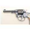 Image 9 : Colt Police Positive DA revolver, .38  caliber, 4” barrel, blued finish, pearl  medallion grips, S/N