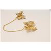 Image 1 : Pinset in 14K. 2 butterflies. Est.: $50-$100