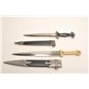 Image 16 : Lot of five reproduction swords.  The lot  includes four reproduction samurai swords of  various len
