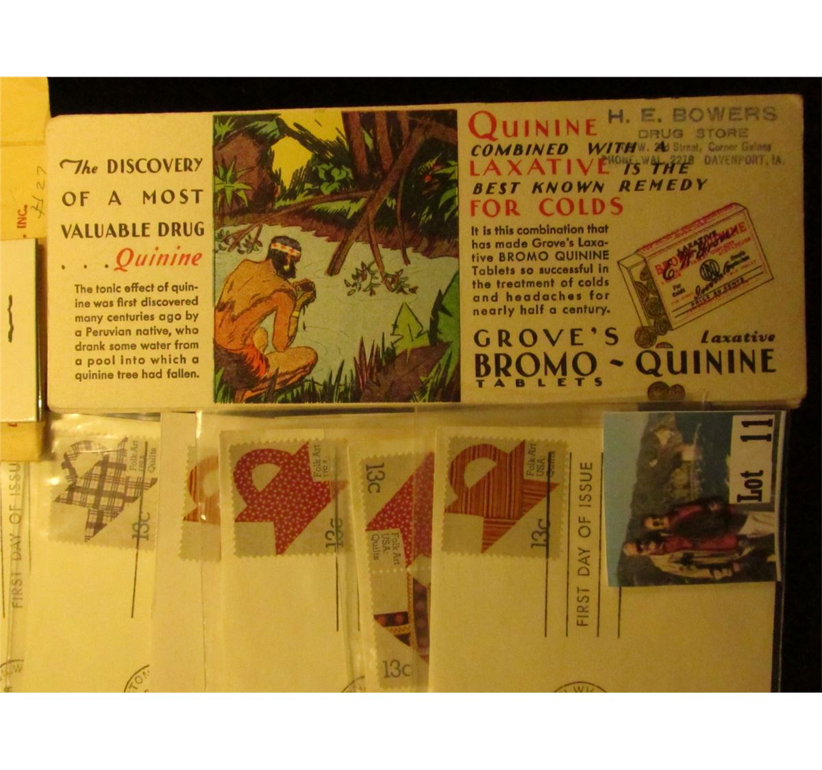 (6) Ink Blotters advertising "Grove's Laxative BromoQuinine Tablets
