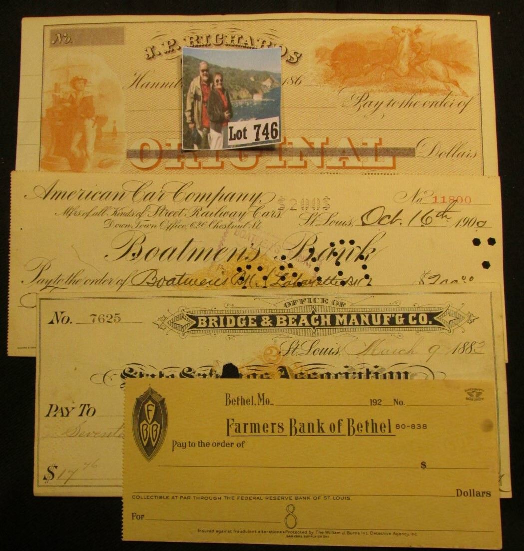 Historic Checks: 1860 era Blank check 