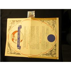  The Alaska Line  Seattle Alaska Steamship Company Certificate signed by the Lt. Commdr., U.S. Naval