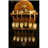 Image 1 : Original 13 Colonies 1776-1976 Bicentennial International Silver Spoon Set in wooden case.