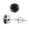 Image 1 : 14K White Gold Jewelry 2.06 ctw Black Diamond Stud Earrings