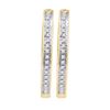 Image 1 : 0.25CT Diamond Hoops 10KT Earrings Yellow Gold