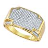 Image 1 : 0.50CT Diamond Mens 10KT Ring Yellow Gold