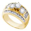 Image 1 : 1.80CT Diamond Anniversary 14KT Ring Yellow Gold