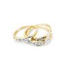 Image 1 : 0.10CT Diamond Trio Set 10KT Ring Yellow Gold