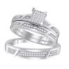 Image 1 : 0.33CT Diamond Trio Set 10KT Ring White Gold