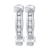 Image 1 : 0.10CT Diamond Hoops 10KT Earrings White Gold