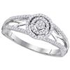 Image 1 : 0.20CT Diamond Micro-Pave 10KT Ring White Gold