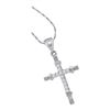Image 1 : 0.02CT Diamond Cross 10KT Pendant White Gold