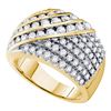 Image 1 : 2CT Diamond Anniversary 14KT Ring Yellow Gold