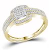 Image 1 : 0.20CT Diamond Micro-Pave 10KT Ring Yellow Gold