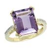 Image 1 : Natural 5.48 ctw amethyst & Diamond Engagement Ring 14K Yellow Gold - SC-CY401141-REF#51K4R